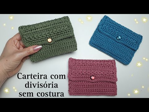Видео: КОШЕЛЕК С БЕСШОВНОЙ ПЕРЕГОРОДКОЙ ВЯЗАННЫЙ КРЮЧКОМ