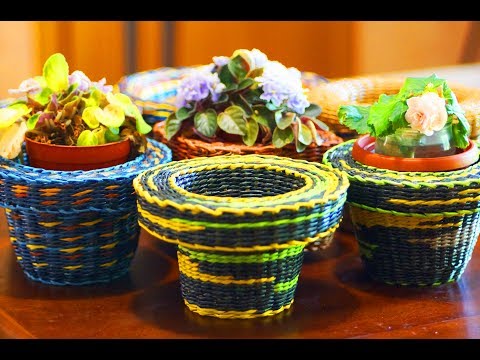 Видео: Объемный чехол - кашпо для цветочного горшка