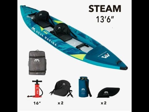 Видео: Каяк надувной двухместный Aqua Marina Steam-412