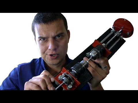 Видео: СУПЕР сверлильный станок из ДРЕЛИ и подручных материалов