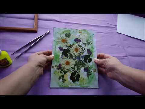 Видео: МК как сделать коллаж из сухоцветов под стеклом