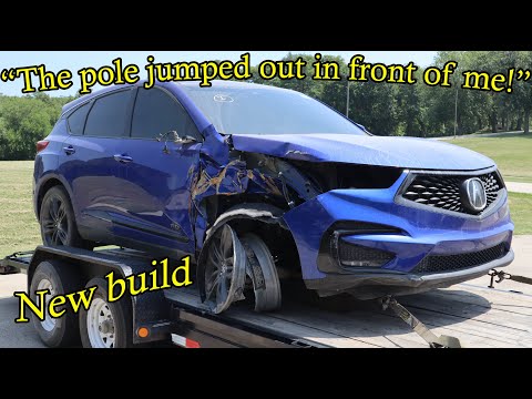 Видео: Восстановление Acura RDX Aspec AWD со сработавшими подушками безопасности после столкновения со с...