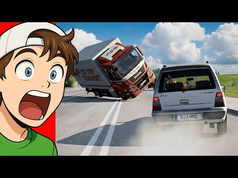 Видео: Жёсткие АВАРИИ на ПЕРЕКРЁСТКЕ в BeamNG Drive! (Реакция)