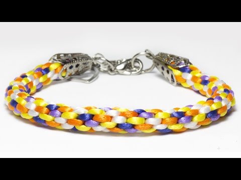 Видео: Кумихимо на 8 нитей - Круглый Браслет /Beading round bracelet Kumihimo