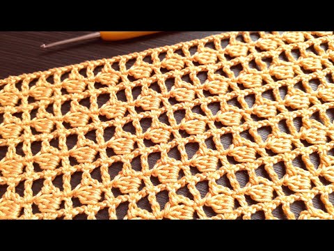 Видео: Простой ажурный узор крючком. Easy crochet patterns for beginners.