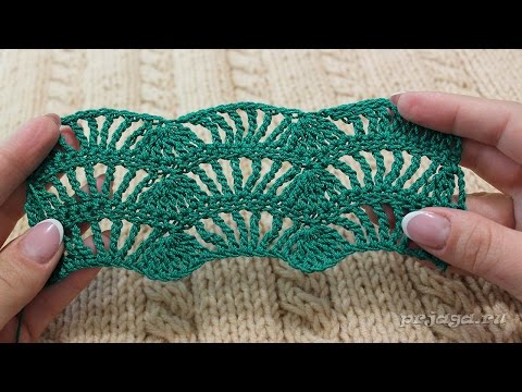 Видео: Волнистый узор крючком