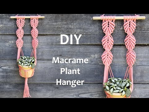 Видео: DIY Macrame Plant Hanger Tutorial | Macrame Wall Hanging | Макраме Кашпо для Цветов | Макраме Панно