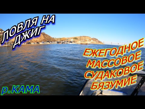 Видео: Ловля СУДАКА осенью на ДЖИГ. Кама. Сорочьи Горы. Первая попытка!
