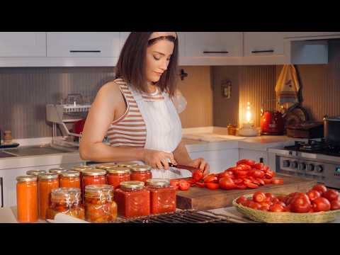 Видео: Длительное хранение помидоров без холодильника 🍅🥫 Очистка, конфитюр и соус для пиццы