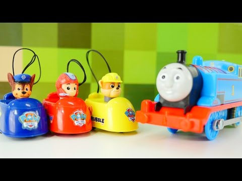 Видео: Игрушечные машинки - Игрушки Щенячий Патруль и паровозик Томас