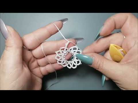 Видео: Мастер-класс по плетению снежинки в технике фриволите челноком 5