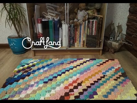 Видео: Ковёр из т-пряжи. Узор Сorner to Corner (мастер-класс)