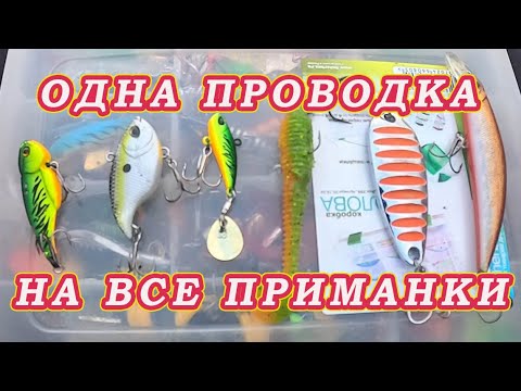 Видео: Одна РАБОЧАЯ ПРОВОДКА на все Приманки! Тонущий воблер и Колебалка! На что поклёвки?