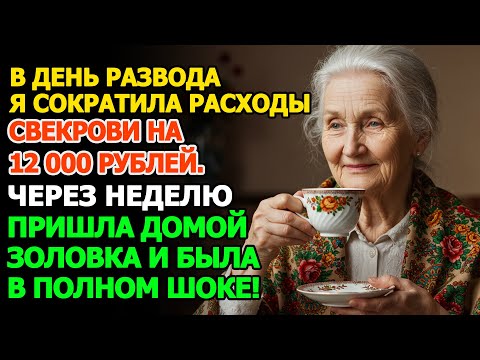 Видео: В день развода я сократила расходы на 12000 рублей для свекрови Через неделю сестра мужа была в шоке