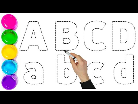 Видео: Учим ABCD — веселое обведение и раскрашивание для детей