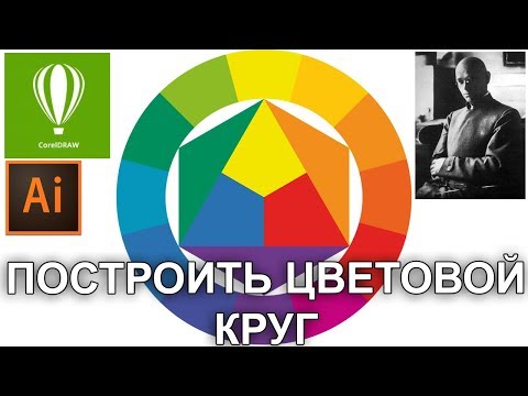 Видео: Как нарисовать цветовой круг Иттена. Построить круг. Швейцария. Цюрих. Корел. CorelDraw. Уроки. Курс