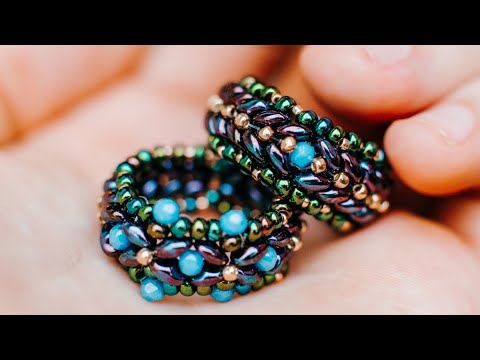 Видео: Одно плетение- два разных колечка.