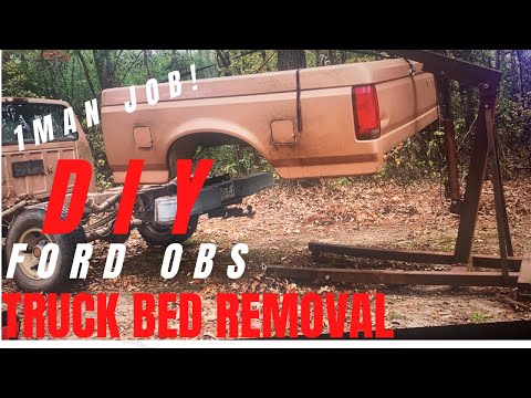 Видео: Снятие кузова грузовика Ford F150 OBS. С этим справится 1 человек!!