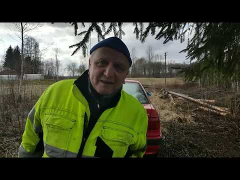 Видео: Таскаем бревна на Ауди 80.