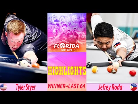 Видео: ГЛАВНЫЕ МОМЕНТЫ | Тайлер Стайер против Джеффри Роды | Открытый чемпионат Флориды по пулу