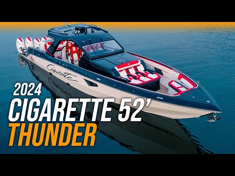 Видео: 2024 CIGARETTE 52' THUNDER: гоночная лодка с максимальными скоростными характеристиками