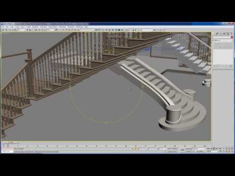 Видео: 07 - Уроки 3d max для дизайнеров - Моделирование лестницы