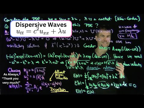 Видео: Дисперсионные волновые уравнения