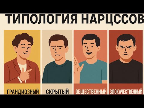 Видео: ТИПОЛОГИЯ НАРЦИССОВ: грандиозный/скрытый/общественный/злокачественный.