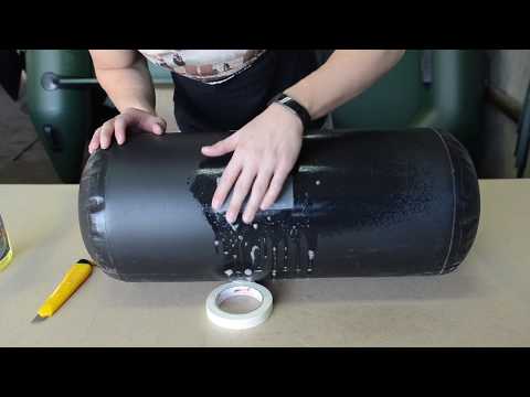 Видео: Как заклеить порез  на лодке ПВХ более 5 см