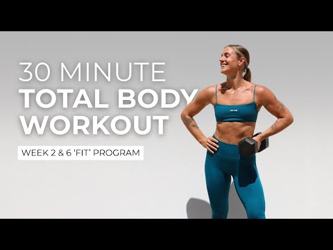 Видео: 30-МИНУТНАЯ ТРЕНИРОВКА ВСЕГО ТЕЛА (с гантелями) | Программа «FIT» на 2-ю и 6-ю недели. Эшли Фримен