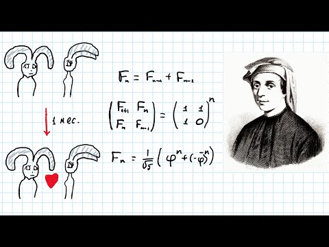 Видео: Размножение кроликов. Числа Фибоначчи и формула Бине