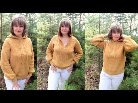 Видео: ХУДИ "PEGALLE". Часть 5. Вяжем капюшон.