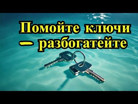 Видео: Обычная вода + ключи = много денег? Выделите 5 минут: помойте ключи и откройте дверь к богатству!