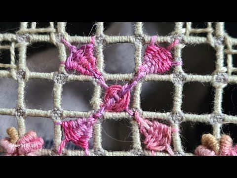 Видео: Хардангер. МК переплетенные листочки с центром ( woven leaf with web)