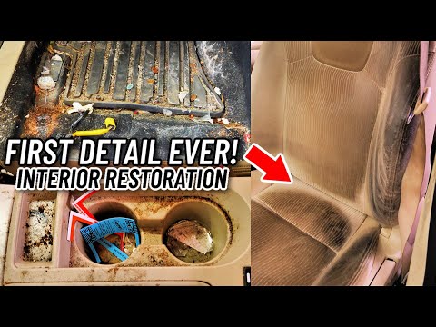 Видео: Полная трансформация салона автомобиля в грязную машину курильщика!Реставрация интерьера Как сделать