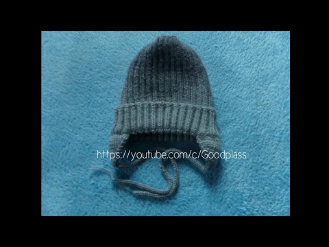 Видео: Шапка с ушками для мальчика. Вязание спицами.