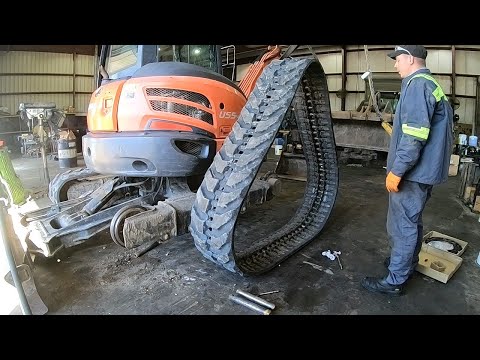 Видео: НОВЫЕ БАШМАКИ! ЗАМЕНА ПОВРЕЖДЕННОЙ ГУСЕНИЦЫ И ЗВЕЗДОЧКИ НА МИНИ-ЭКСКАВАТОРЕ!