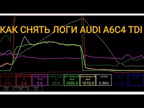 Видео: Audi А6 C4 TDI как снять логи в разгоне.