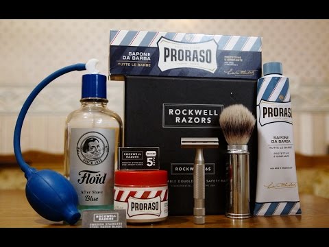 Видео: Моё комфортное бритьё - Rockwell razors 6s обзор, PRORASO, MUEHLE & Floïd Blue | Бритье с HomeLike