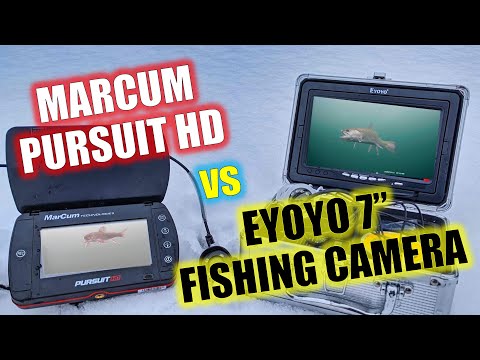 Видео: Marcum Pursuit HD против Eyoyo 7-дюймовой подводной камеры для рыбалки [Обзор камеры для подлёдно...