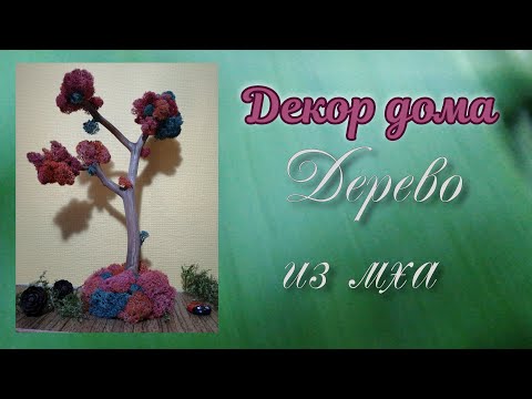 Видео: DIY / Декор дома. Дерево из мха. #декордома #деревовинтерьере