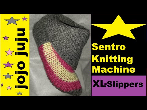 Видео: КАК ВЯЗАТЬ ЖЕНСКИЕ ТАПОЧКИ НА ВЯЗАЛЬНОЙ МАШИНЕ SENTRO