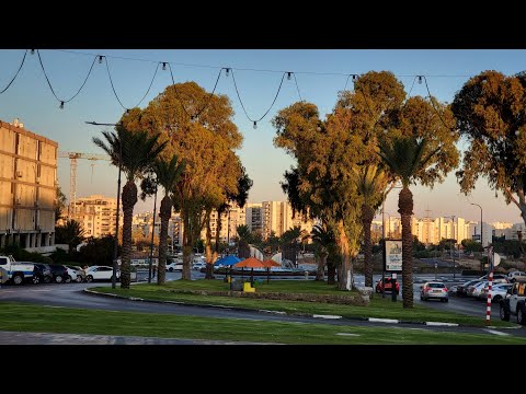 Видео: Израиль. Ашкелон. Площадь Цфания. Творческая ярмарка. Дорога из Ашкелона в Ашдод