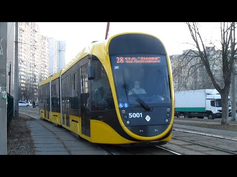 Видео: Трамвай Татра-Юг К1Т306 №5001, Tatra T3SUCS №5661 23.11.2021 / Tram Tatra-Yug К1Т306 №5001