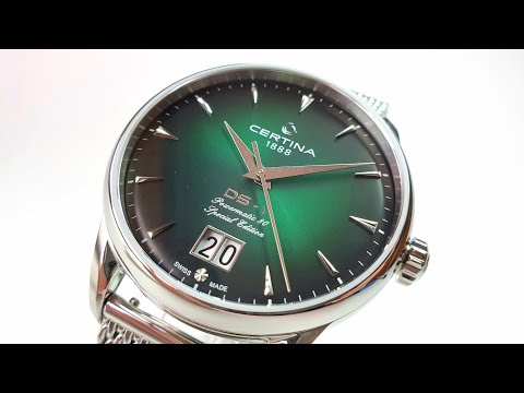 Видео: Космически зеленая CERTINA DS-1  BIG-DATE Powermatic 80 Special Edition