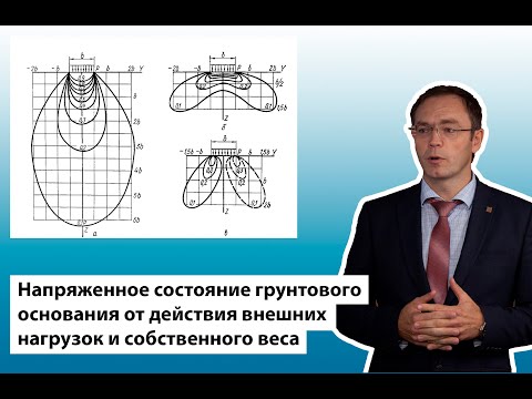 Видео: Напряженное состояние грунтового основания от действия внешних нагрузок и собственного веса