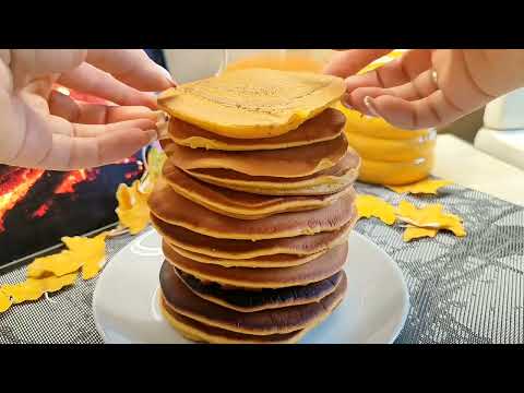 Видео: Тыквенные панкейки — осенний завтрак мечты 🎃💛 Секрет идеальной пышности!