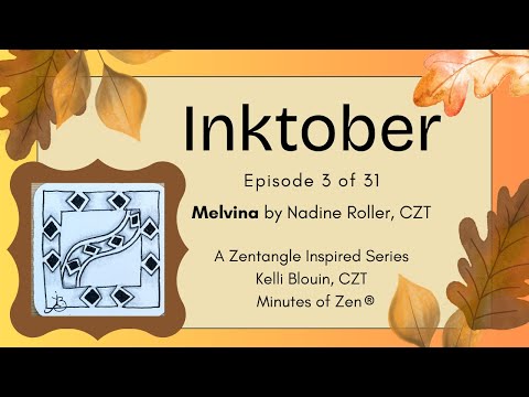 Видео: Inktober 2025 - Зентангл для начинающих© - День 3 - Мельвина
