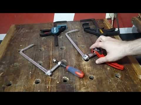 Видео: Мнение о струбцинах с рычажной рукояткой для направляющих шин