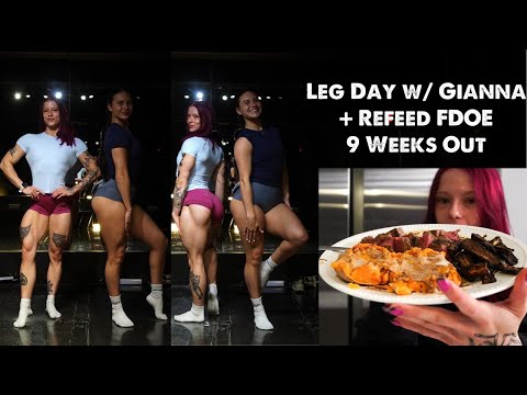 Видео: День ног с Джанной | Целый день еды | 9 недель подготовки Яп